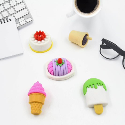 3D Mix Design Fancy & Stylish Colorful Erasers, Mini Eraser Creative Cute Novelty Eraser for Children Different Designs Eraser Set for Return Gift, Birthday Party, School Prize (1 Set) - infinityexculsivestore.com