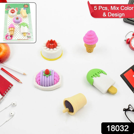 3D Mix Design Fancy & Stylish Colorful Erasers, Mini Eraser Creative Cute Novelty Eraser for Children Different Designs Eraser Set for Return Gift, Birthday Party, School Prize (1 Set) - infinityexculsivestore.com