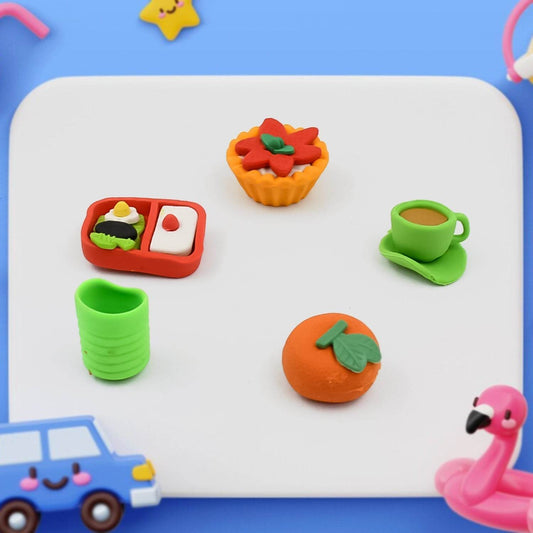 3D Mix Design Fancy & Stylish Colorful Erasers, Mini Eraser Creative Cute Novelty Eraser for Children Different Designs Eraser Set for Return Gift, Birthday Party, School Prize (1 Set) - infinityexculsivestore.com