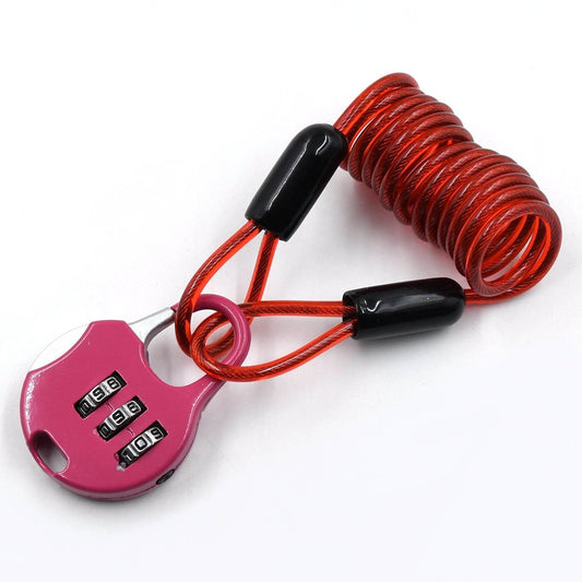 3-Digit Travel Combination Lock of Zinc Alloy, Small Safe Combination Padlock Resettable Number Lock Small Colorful Code Locks for Lockers Suitcases Luggage With Safety Lanyard Spring Coil Wire Disc Brake Lock Reminder Cable - infinityexculsivestore.com