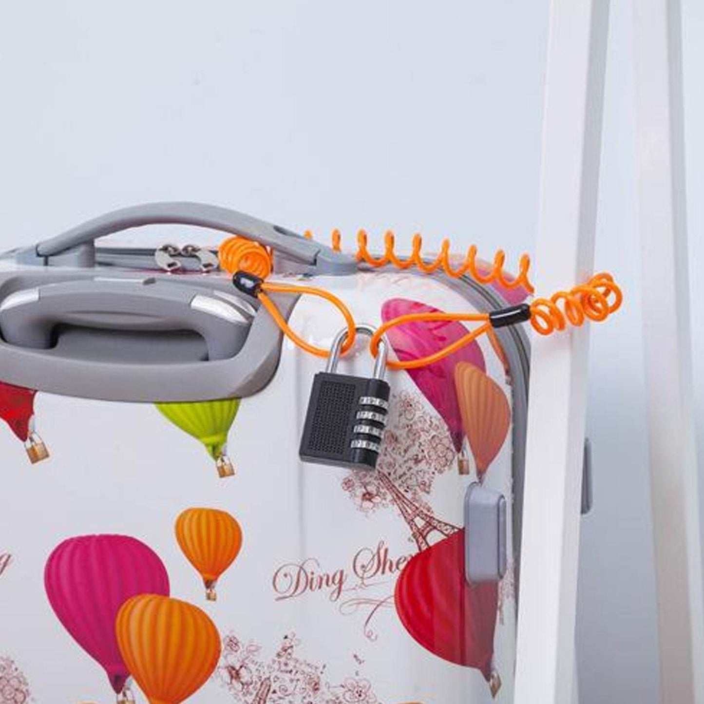 3-Digit Travel Combination Lock of Zinc Alloy, Small Safe Combination Padlock Resettable Number Lock Small Colorful Code Locks for Lockers Suitcases Luggage With Safety Lanyard Spring Coil Wire Disc Brake Lock Reminder Cable - infinityexculsivestore.com