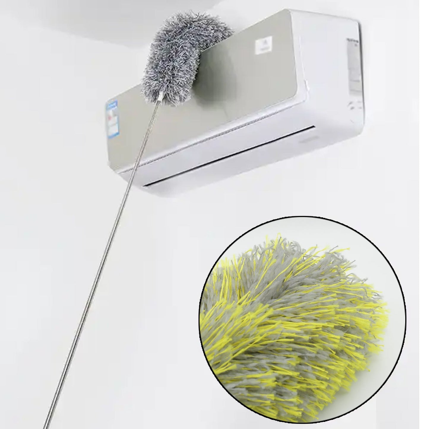 Long Handle, Microfiber Duster for Cleaning, Microfiber Hand Duster Washable Microfiber Cleaning Tool Extendable Dusters for Cleaning Office, Car, Computer, Air Condition, Washable Duster (62Cm) - infinityexculsivestore.com