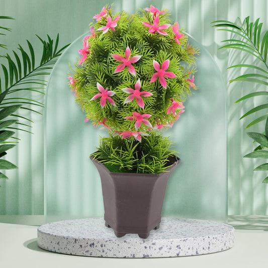 Wild Artificial Flower Plants with Cute Pot | Flower Plant for Home Office Decor | Tabletop and Desk Decoration | Artificial Flower for Balcony Indoor Decor, Plants for Living Room (1 Pc) - infinityexculsivestore.com