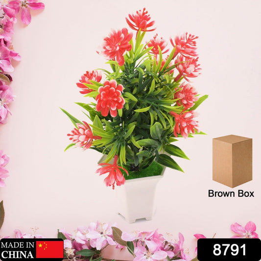 Wild Artificial Flower Plants with Cute Pot | Flower Plant for Home Office Decor | Tabletop and Desk Decoration | Artificial Flower for Balcony Indoor Decor, Plants for Living Room (1 Pc) - infinityexculsivestore.com