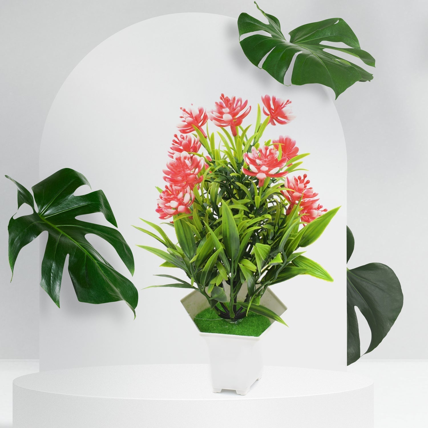 Wild Artificial Flower Plants with Cute Pot | Flower Plant for Home Office Decor | Tabletop and Desk Decoration | Artificial Flower for Balcony Indoor Decor, Plants for Living Room (1 Pc) - infinityexculsivestore.com