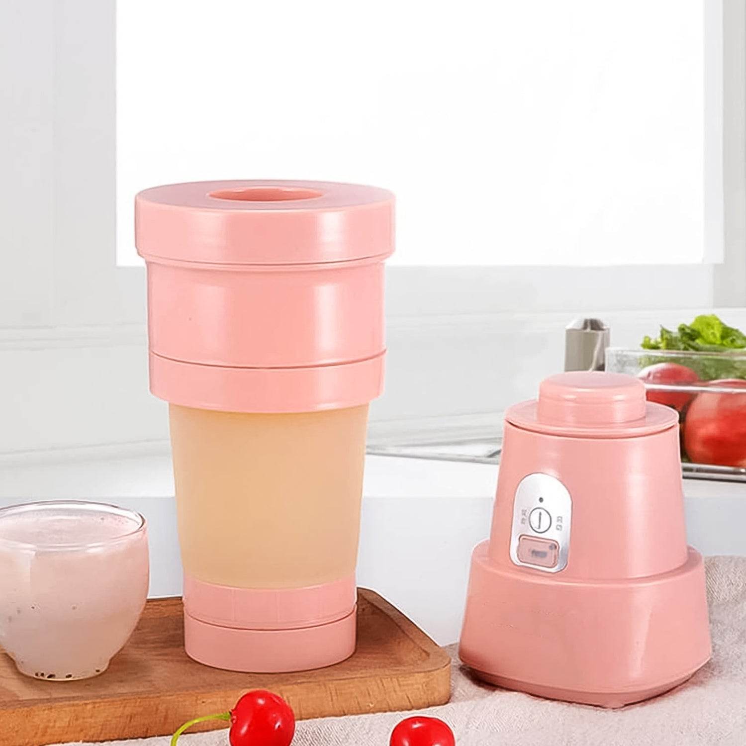 Foldable Electric Juicer, Portable Blender Stainless Steel 6 Blades (500 ML) - infinityexculsivestore.com