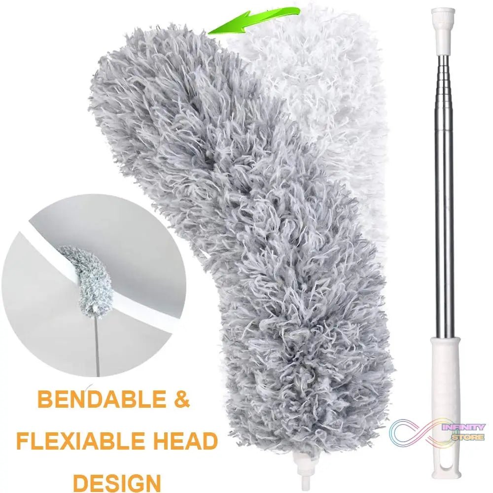 Microfiber Dusters for Cleaning, Telescoping Feather Duster with 100 inches Extendable Handle Pole, Dusting Cleaning Tools for Cleaning High Ceiling, Ceiling Fan, Blinds, Cobwebs, Furniture, Cars - infinityexculsivestore.com
