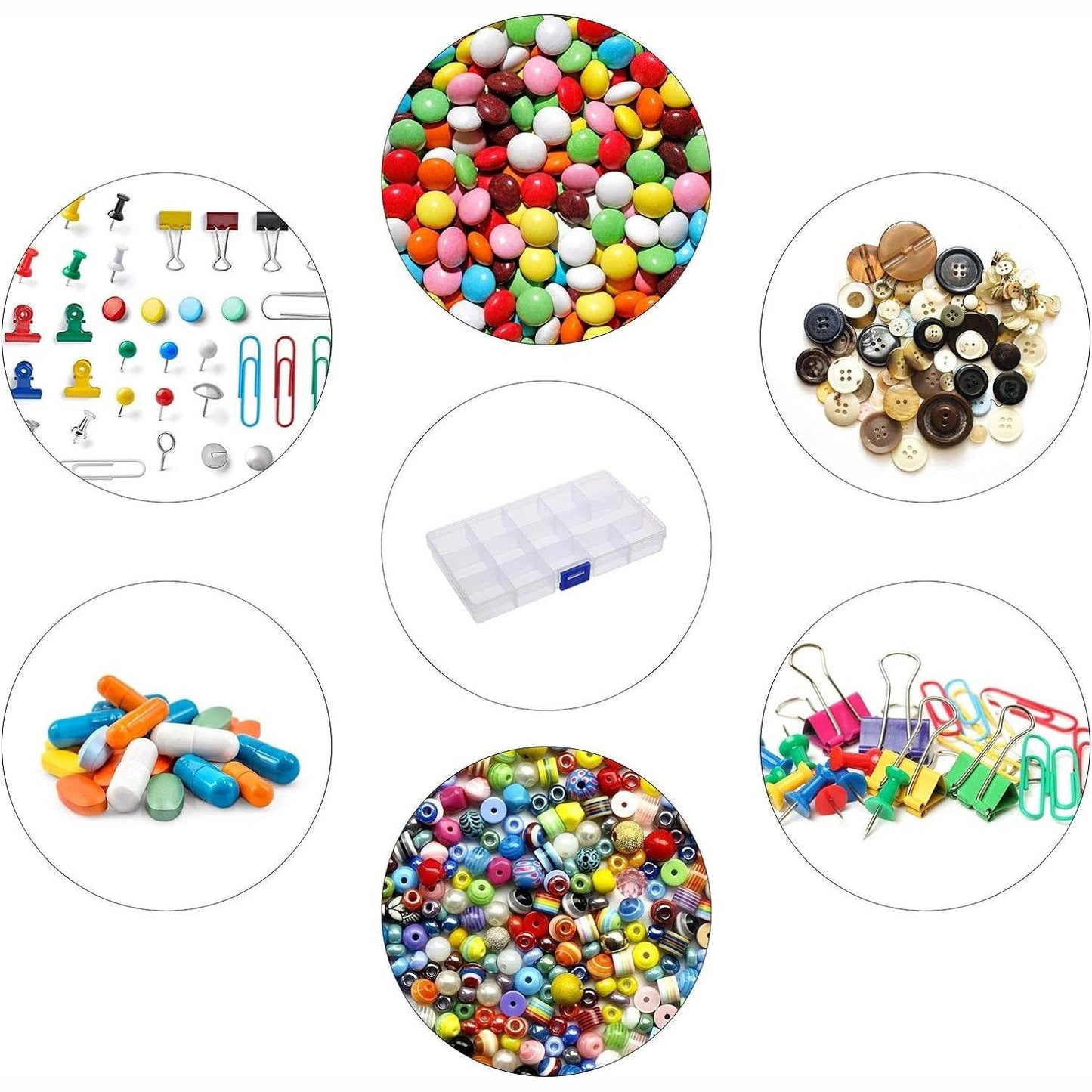 15 Grids Jewelry Organizer Plastic Jewelry Organizer Box Clear Jewelry Organizer Box Plastic Bead Organizers with Adjustable Dividers for Herbs Pills Bead, Jewelry, and Other Small Item (1 Pc) - infinityexculsivestore.com