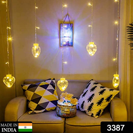 8 Feet 12 Wish Heart Ball String LED Lights With Color Box for Home Decoration, Diwali & Wedding LED Christmas Light Indoor and Outdoor Light ,Festival Decoration (Wishing Ball Warm White) - infinityexculsivestore.com
