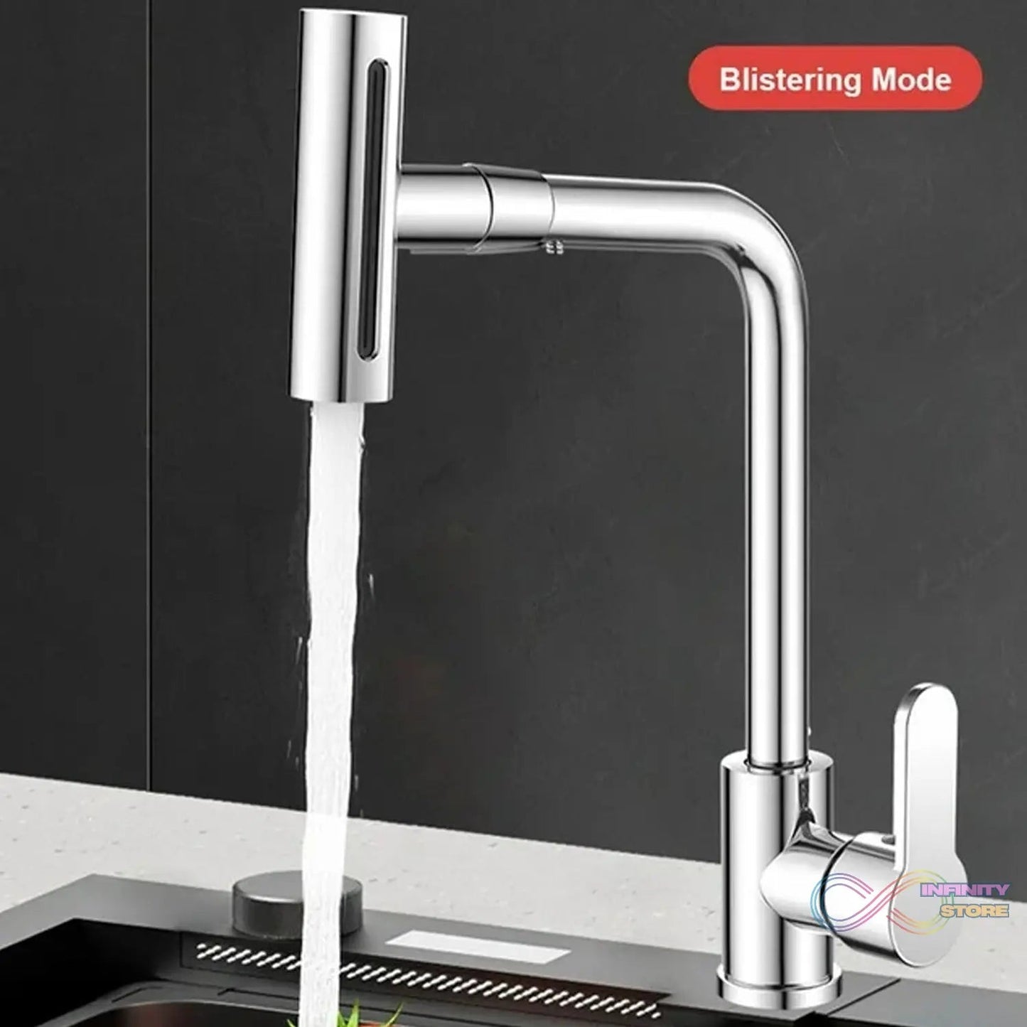 Multifunction Shower Waterfall Kitchen Faucet, 360° Rotation Waterfall Kitchen Faucet, Touch Kitchen Faucet, Faucet Extender for Kitchen Sink, Swivel Waterfall Kitchen Faucet for Washing Vegetable Fruit (4 In 1 ) - infinityexculsivestore.com