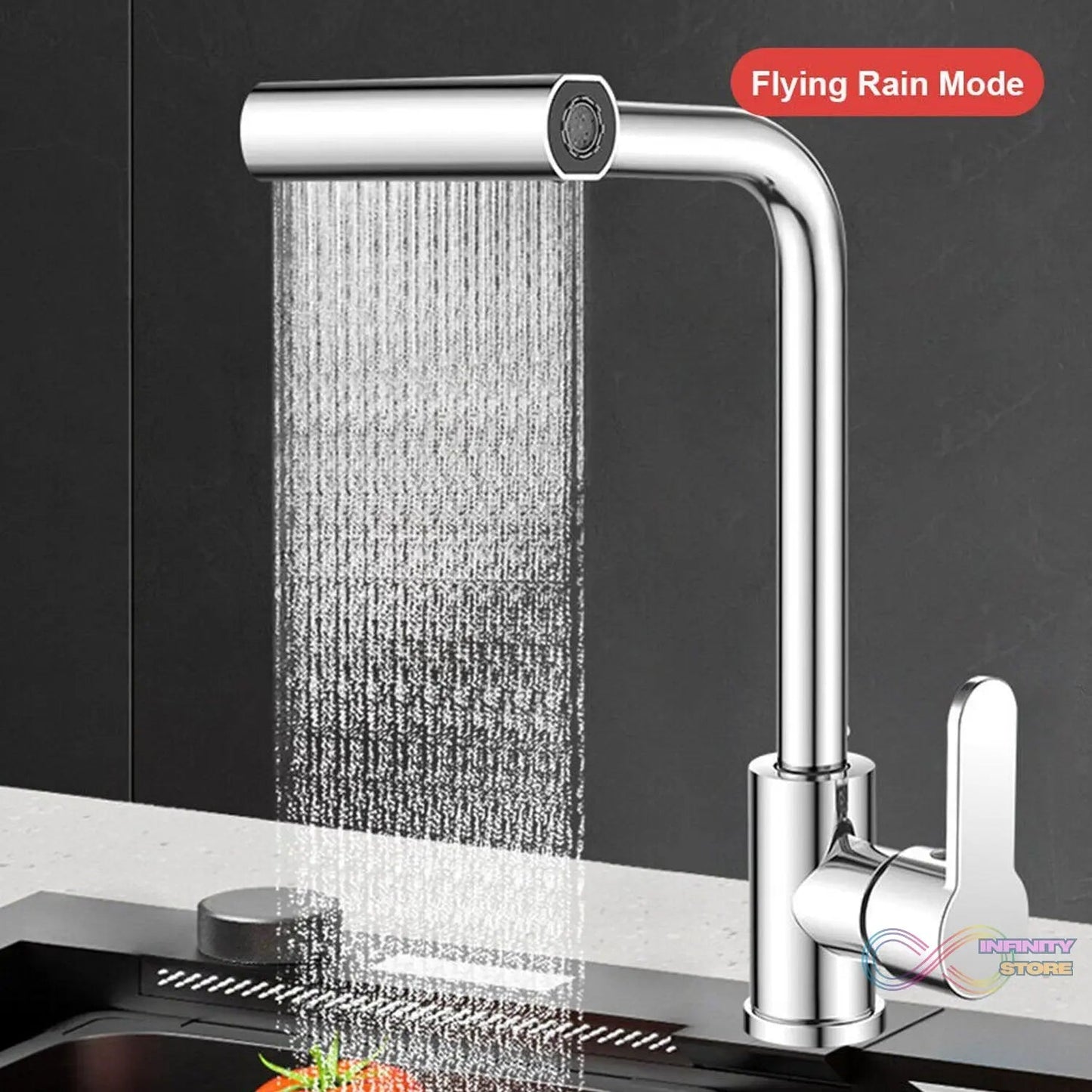 Multifunction Shower Waterfall Kitchen Faucet, 360° Rotation Waterfall Kitchen Faucet, Touch Kitchen Faucet, Faucet Extender for Kitchen Sink, Swivel Waterfall Kitchen Faucet for Washing Vegetable Fruit (4 In 1 ) - infinityexculsivestore.com