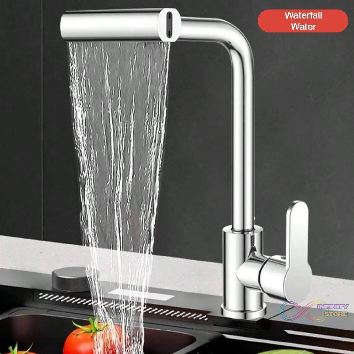 Multifunction Shower Waterfall Kitchen Faucet, 360° Rotation Waterfall Kitchen Faucet, Touch Kitchen Faucet, Faucet Extender for Kitchen Sink, Swivel Waterfall Kitchen Faucet for Washing Vegetable Fruit (4 In 1 ) - infinityexculsivestore.com