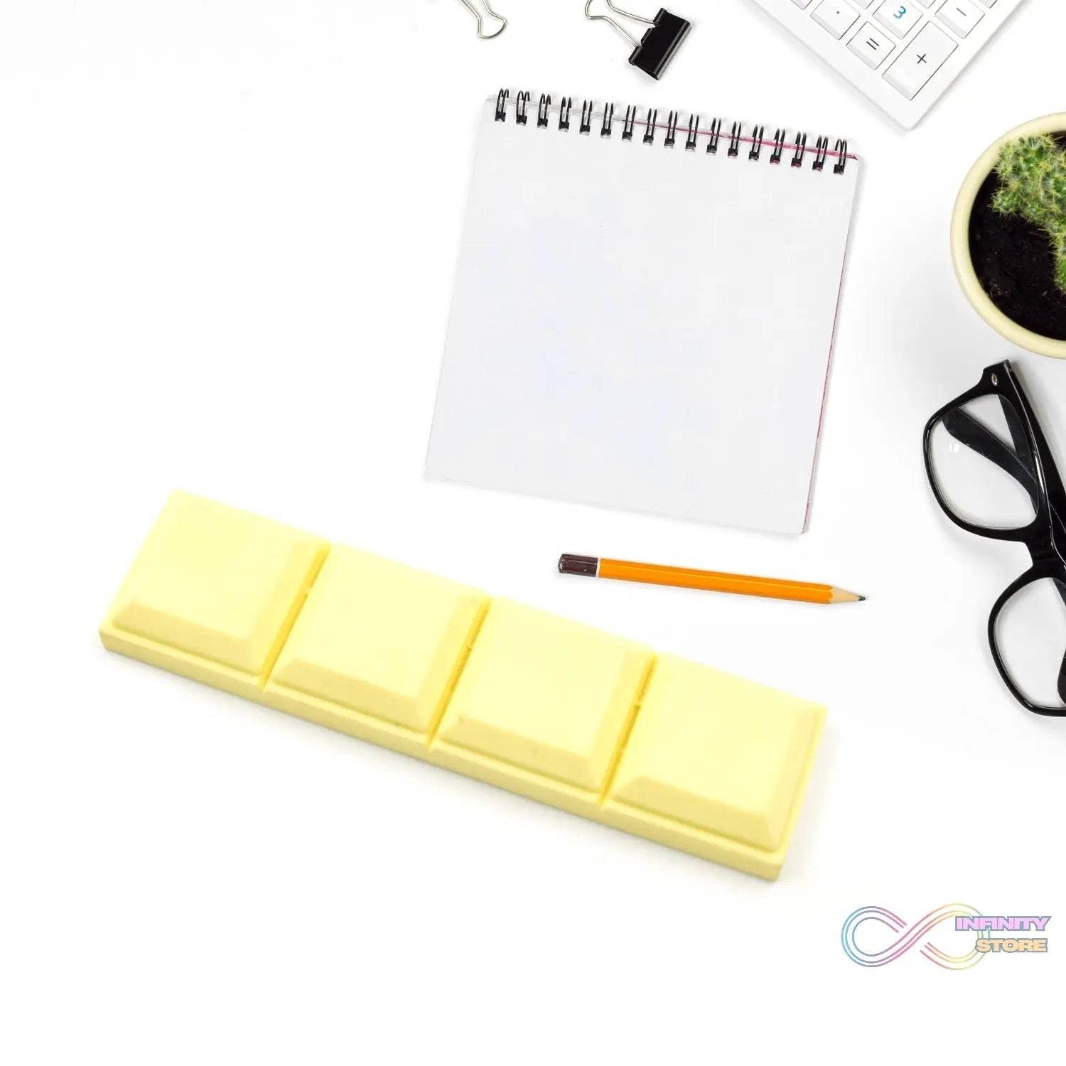 3D Chocolate Shaped Erasers Soft Pencil Erasers Supplies for Office School Students Drawing Writing Classroom Rewards for Return Gift, Birthday Party, School Prize (1 Pc 4 grid) - infinityexculsivestore.com