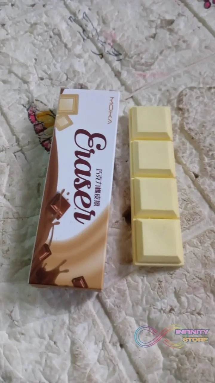 3D Chocolate Shaped Erasers Soft Pencil Erasers Supplies for Office School Students Drawing Writing Classroom Rewards for Return Gift, Birthday Party, School Prize (1 Pc 4 grid) - infinityexculsivestore.com