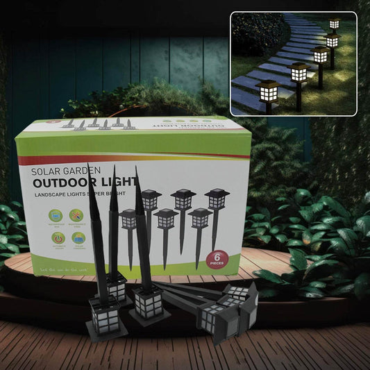 Big Solar Outdoor Lights, 6 Pack Waterproof Solar Pathway Lights, 10 Hrs Long-Lasting LED Landscape Lighting Solar Garden Lights, Solar Lights for Walkway Path Driveway Patio Yard & Lawn (6 Pc Set) - infinityexculsivestore.com