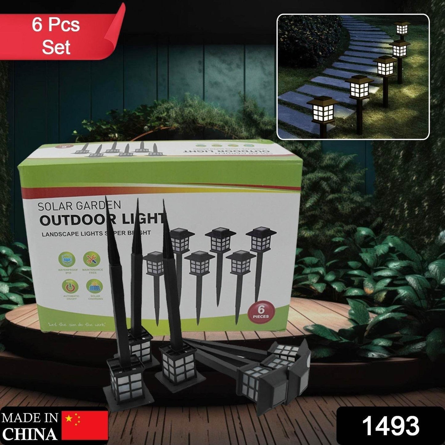 Big Solar Outdoor Lights, 6 Pack Waterproof Solar Pathway Lights, 10 Hrs Long-Lasting LED Landscape Lighting Solar Garden Lights, Solar Lights for Walkway Path Driveway Patio Yard & Lawn (6 Pc Set) - infinityexculsivestore.com