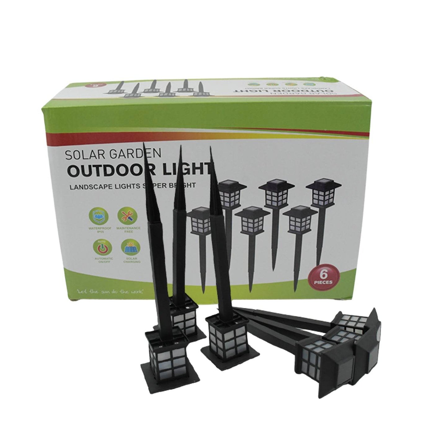 Big Solar Outdoor Lights, 6 Pack Waterproof Solar Pathway Lights, 10 Hrs Long-Lasting LED Landscape Lighting Solar Garden Lights, Solar Lights for Walkway Path Driveway Patio Yard & Lawn (6 Pc Set) - infinityexculsivestore.com
