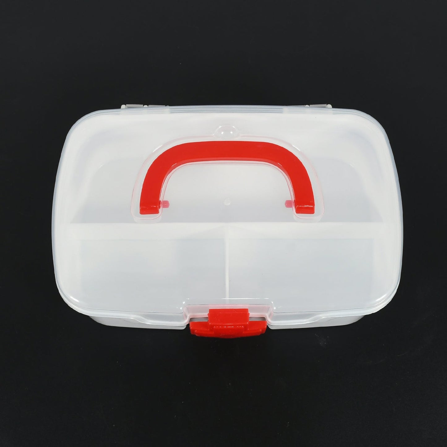 Medical Box, 1 Piece, Indoor Outdoor Medical Utility, Medicine Storage Box, Detachable Tray Medical Box Multi Purpose Regular Medicine, First Aid Box with Handle & Transparent Lid - infinityexculsivestore.com
