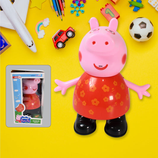 Pig Children Play toy, Pretend Play Toy Fun Gift for Kids, Movable Hands, Legs Pig Pretend Play Toy Set for Kids Children with Soft Rubber Material (1 Pc / Battery Not included) - infinityexculsivestore.com