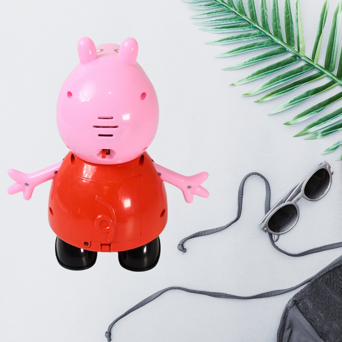 Pig Children Play toy, Pretend Play Toy Fun Gift for Kids, Movable Hands, Legs Pig Pretend Play Toy Set for Kids Children with Soft Rubber Material (1 Pc / Battery Not included) - infinityexculsivestore.com