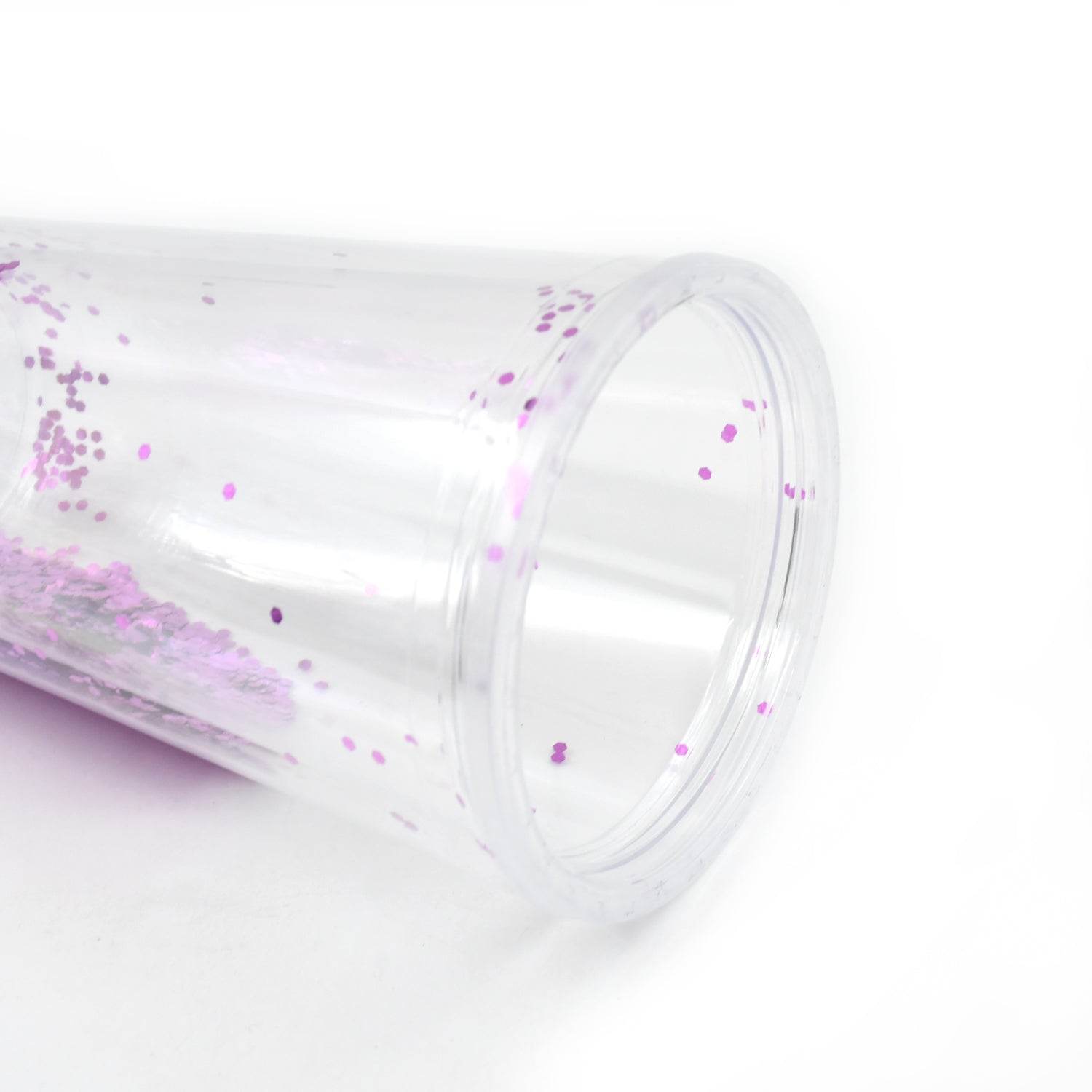 High Quality Plastic Creative Cold Drink Cup / Tumble, Reusable Tea Coffee Tumbler with Lid and Straw, Double Wall Plastic Drinking Sport Bottle, Travel Tumbler (1 Pc / Mix Color) - infinityexculsivestore.com