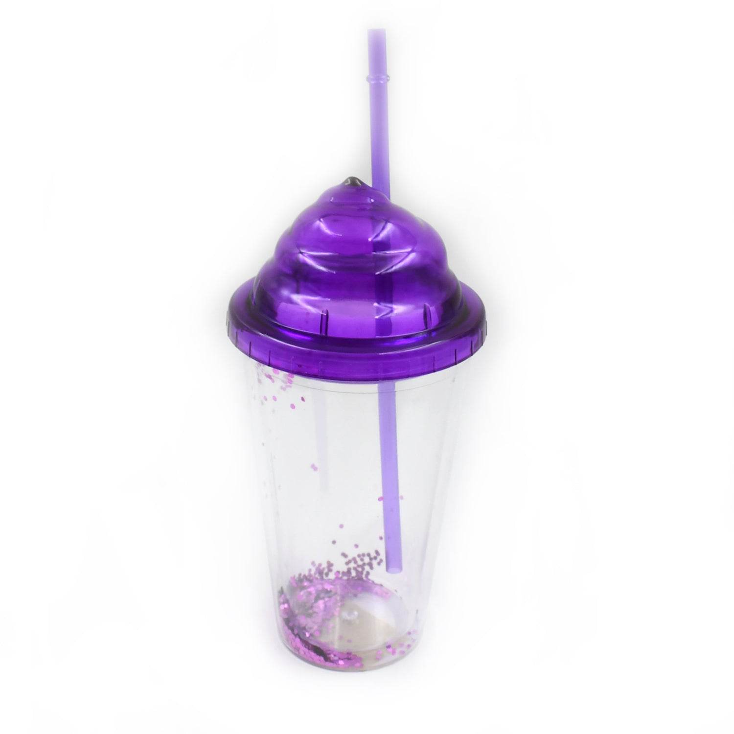 High Quality Plastic Creative Cold Drink Cup / Tumble, Reusable Tea Coffee Tumbler with Lid and Straw, Double Wall Plastic Drinking Sport Bottle, Travel Tumbler (1 Pc / Mix Color) - infinityexculsivestore.com