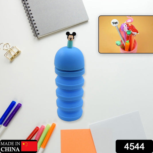 Pencil Case Is Made Of Silicone Telescopic Pen Holder, with Zipper Closure And Large Capacity Office Home School School - pink Boys For Girls Secondary School Clear Pencil Case - infinityexculsivestore.com