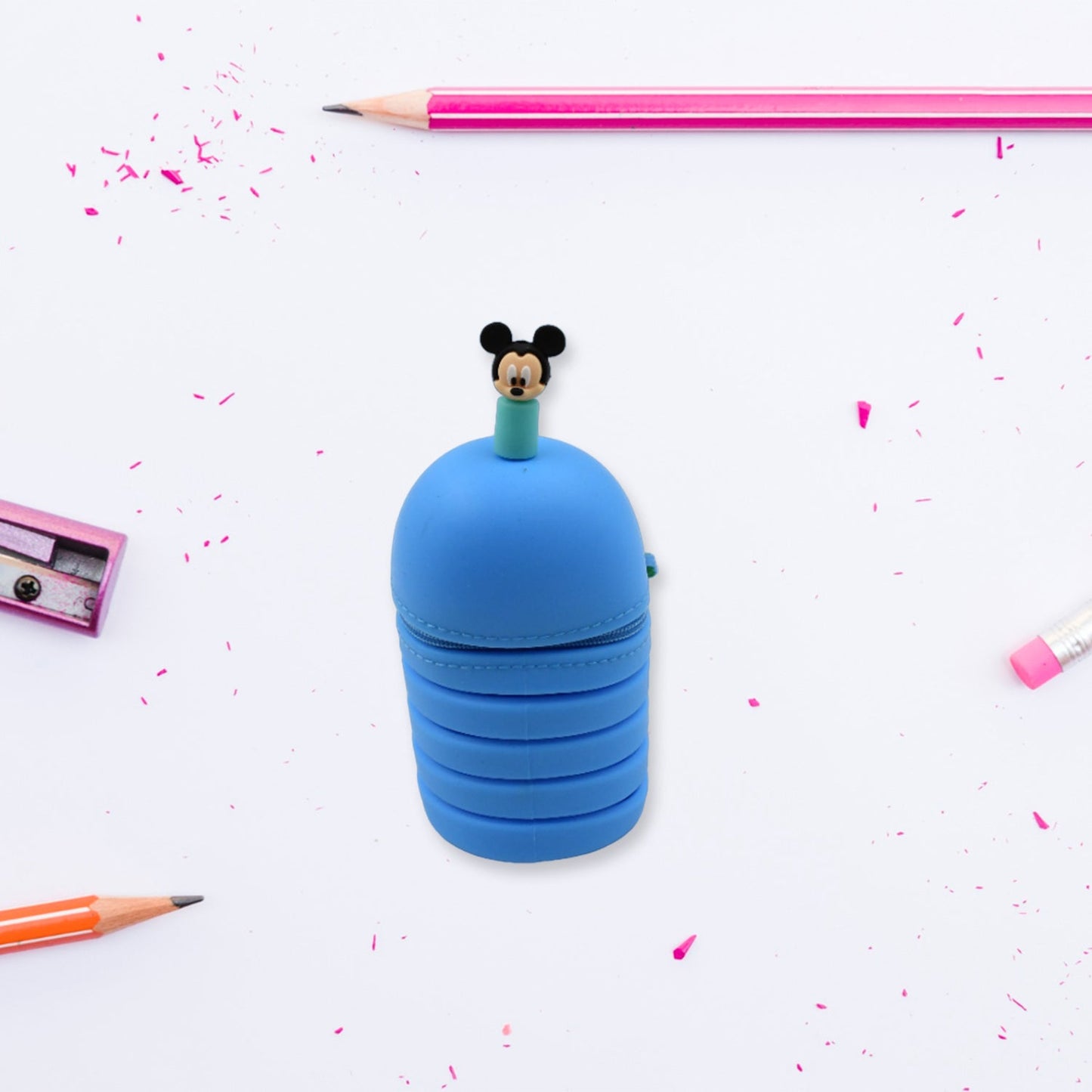 Pencil Case Is Made Of Silicone Telescopic Pen Holder, with Zipper Closure And Large Capacity Office Home School School - pink Boys For Girls Secondary School Clear Pencil Case - infinityexculsivestore.com