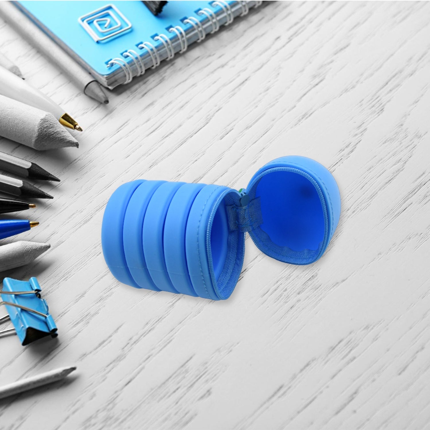 Pencil Case Is Made Of Silicone Telescopic Pen Holder, with Zipper Closure And Large Capacity Office Home School School - pink Boys For Girls Secondary School Clear Pencil Case - infinityexculsivestore.com