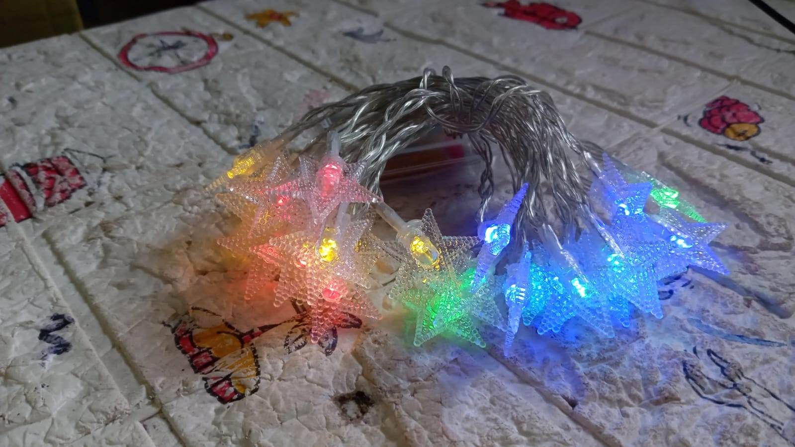 28 LED / Star 3.9 Meter Star Shape Led Light Battery Operated with Flashing Modes for Home Decoration, Kids Room, Waterproof Diwali & Wedding LED Christmas Light Indoor and Outdoor Light ,Festival Decoration (Multicolor Battery Not Included 3.9Mtr) - infinityexculsivestore.com