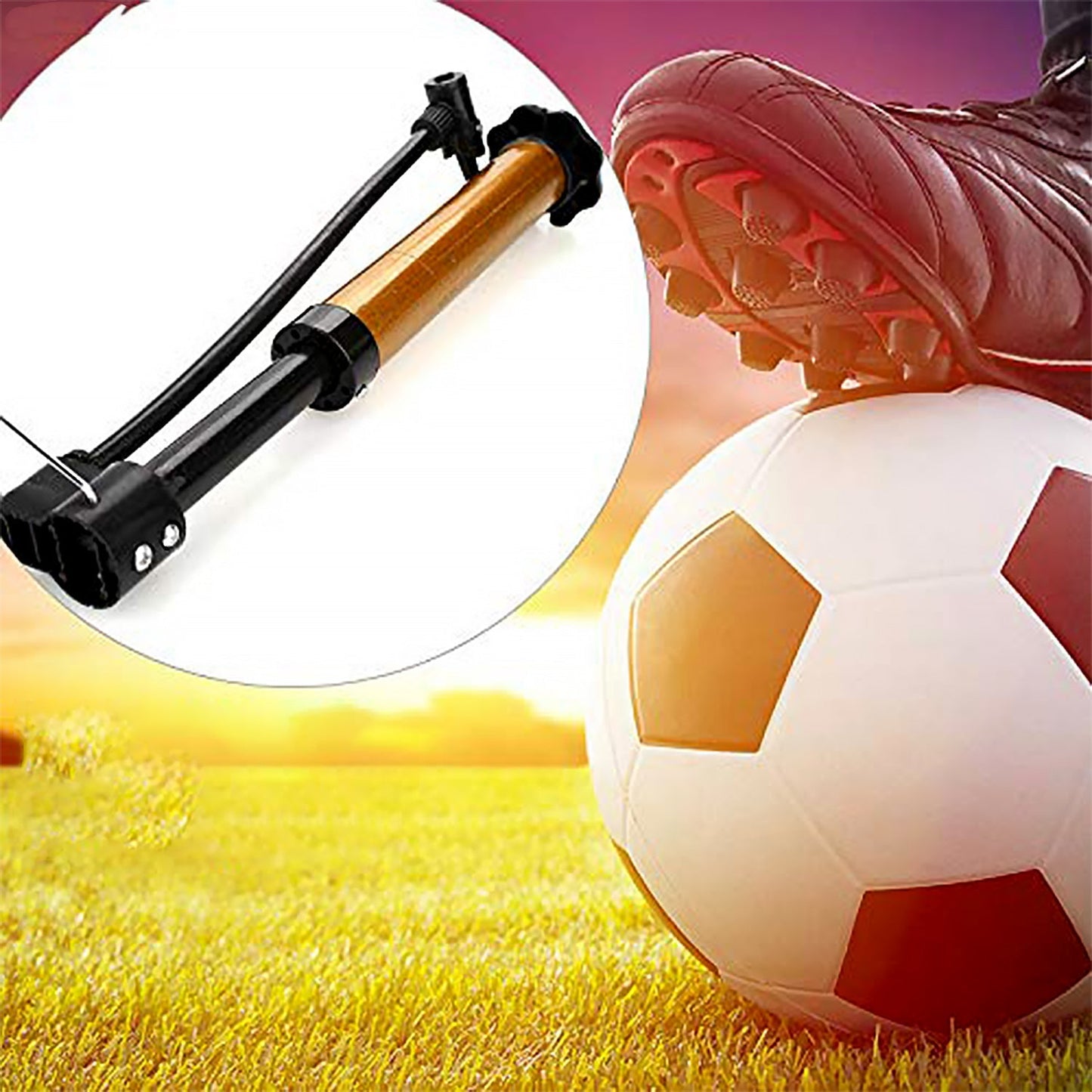 Mini Hand Air Ball Pump With 1 Pin, Metal Portable High Pressure Air Pump Mini Basketball Inflator for Balls, Basketball, Soccer, Volleyball, Football, Inflatable, and More (1 Pc) - infinityexculsivestore.com