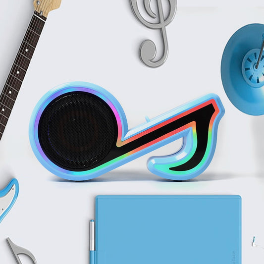 Mini Portable Music Note Shape Speaker Subwoofer Colorful Musical Note LED Lighting Sound For Creatives Gift Computer Phone Sound Equipment Bluetooth speaker (Media Player) - infinityexculsivestore.com