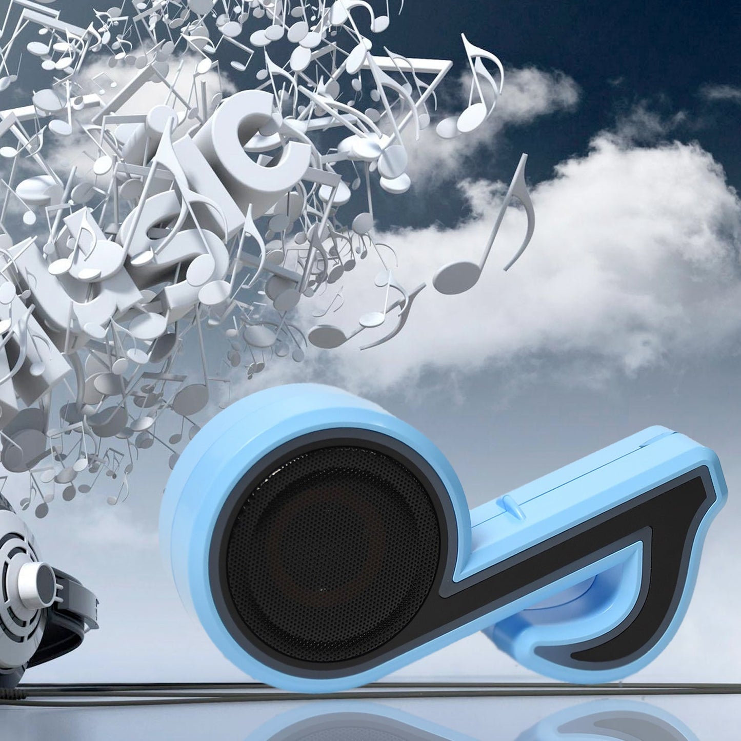 Mini Portable Music Note Shape Speaker Subwoofer Colorful Musical Note LED Lighting Sound For Creatives Gift Computer Phone Sound Equipment Bluetooth speaker (Media Player) - infinityexculsivestore.com