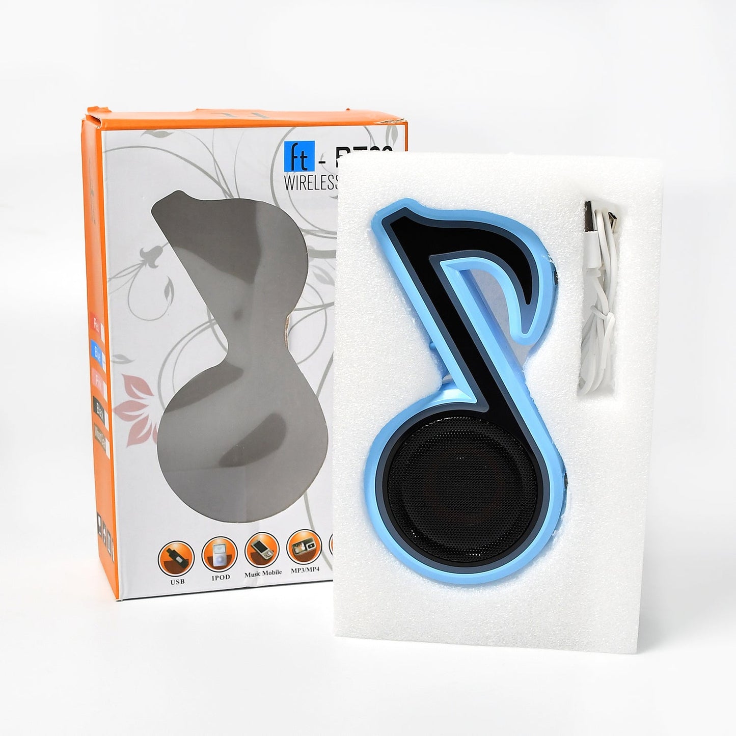Mini Portable Music Note Shape Speaker Subwoofer Colorful Musical Note LED Lighting Sound For Creatives Gift Computer Phone Sound Equipment Bluetooth speaker (Media Player) - infinityexculsivestore.com