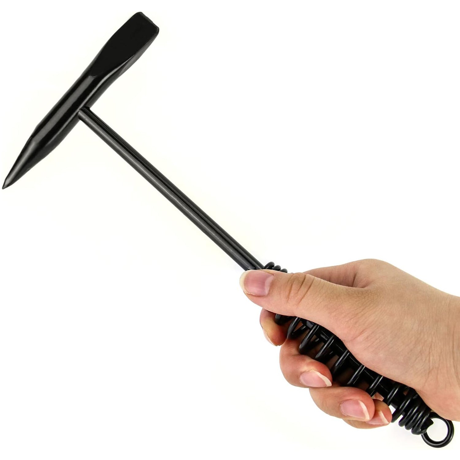 Welding Slag Removal Tool Chipping Hammer with Coil Spring Handle, Mufti Functional for Cleaning Removing Slag Industrial Weld Slag Spatter Removal Tool Welding Hammer, for Machinery Electrician (1 Pc ) - infinityexculsivestore.com