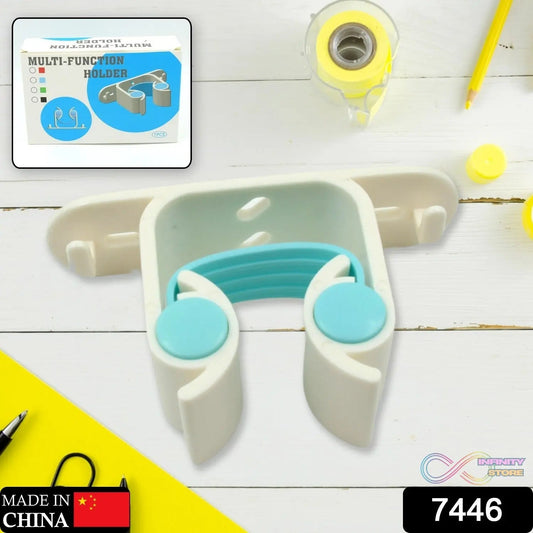 Multifunctional Holder With 4 Screw Wall Mounted Broom Organizer Cleaning Tools Holder Hanger, Hanging Hook for Bathroom Kitchen, Multi Function Holder Garage Clip Bike Hanger Wall Mount Set (1 Pc) - infinityexculsivestore.com