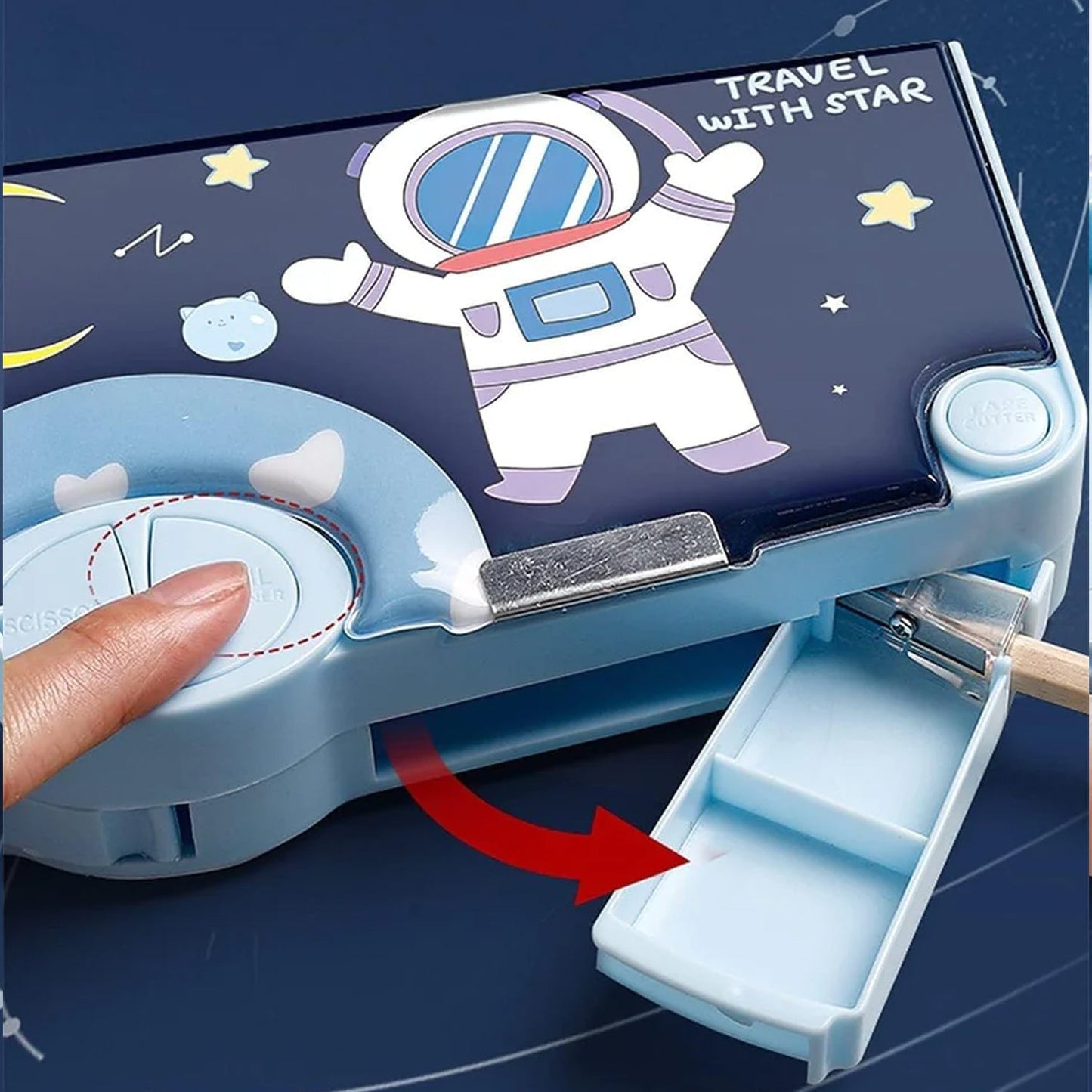 Multifunctional Pencil Box for Kids, Space Pencil Box For Boys, Kids Pencil Box for Boys & Girls, Magnetic Pencil Box for Boys, Pop up Pencil Box, Space Theme Return Gifts for Kids (Space Pencil Box) - infinityexculsivestore.com