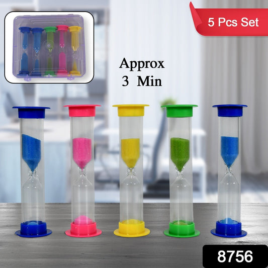 Sand Timer Plastic Hourglass, Sand Glass Toy Sand Clock for Kitchen, Office, School and Brushing Teeth for Bathroom Timer Clock Children Hourglass Sand glass Toothbrush Household Sand Clock (3 Min Approx / 5 pc) - infinityexculsivestore.com