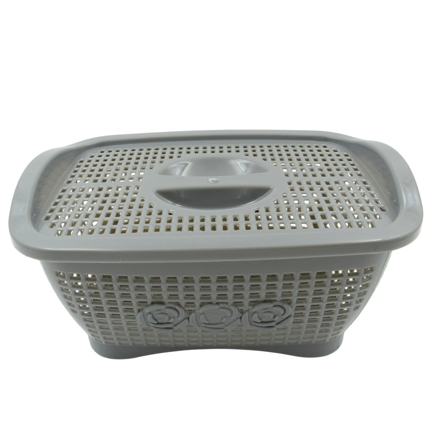 Multipurposes Plastic Basket, Organizer for Kitchen, Countertop, Cabinet, Bathroom with Lid, Plastic Storage Basket For Store Fruits, Vegetables, Magazines, Cosmetics, Stationary (1 Pc / Mix Color ) - infinityexculsivestore.com