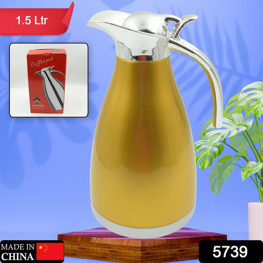Vacuum Insulated Kettle Jug, Vacuum Insulated Thermos Kettle Jug Insulated Vacuum Flask, Vacuum Kettle Jug Stainless Steel For Milk ,Tea ,Beverage Home Office Travel Coffee (1.5 Ltr / 1Pc) - infinityexculsivestore.com