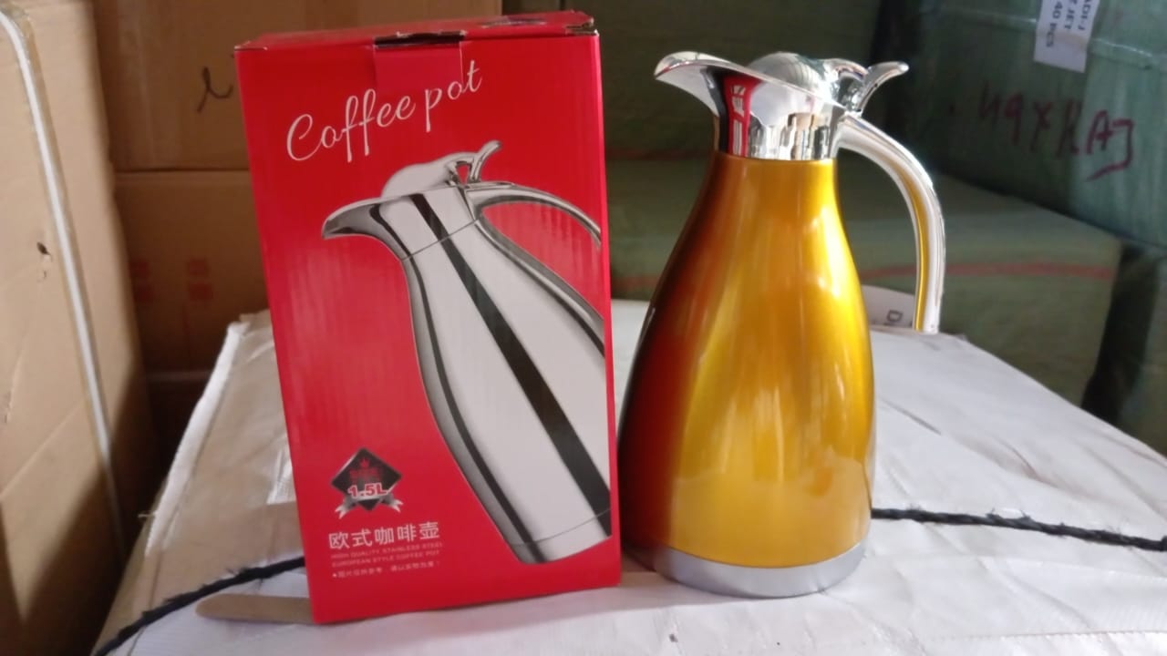Vacuum Insulated Kettle Jug, Vacuum Insulated Thermos Kettle Jug Insulated Vacuum Flask, Vacuum Kettle Jug Stainless Steel For Milk ,Tea ,Beverage Home Office Travel Coffee (1.5 Ltr / 1Pc) - infinityexculsivestore.com