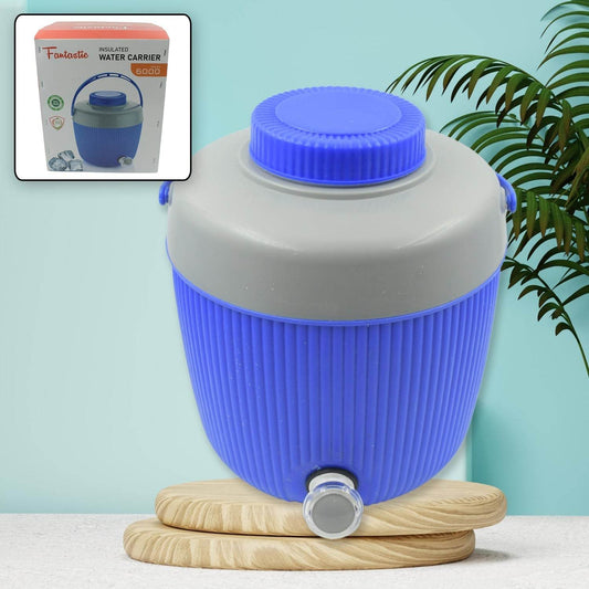 Insulated Water Jug, Insulated Plastic Water Jug with a Sturdy Handle, Water Jug Camper with Tap Plastic Insulated Water Storage Cool Water Storage for Home & Travelling (6000 ML) - infinityexculsivestore.com