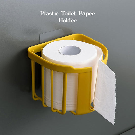 Toilet Paper Holder Bathroom, Tissue Roll Wall Mounted Plastic Bathroom Toilet Paper Roll Holder, Tissue Holder with Storage and Dispenser for Bathroom, Kitchen, Washroom | 14 x 13.5 x 11 Cm - infinityexculsivestore.com