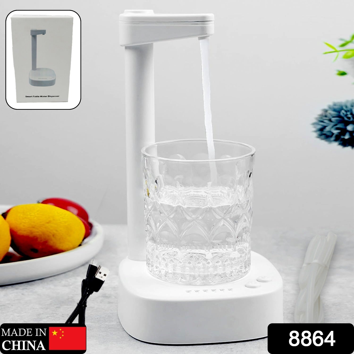 USB Charging, Desktop Water Bottle Dispenser, Intelligent Desktop Water Pump With Small Pipe, One Button Operation, Smart Table Bedside Water Dispenser, Desk Water Dispenser for Home, Office, Outdoor, Camping - infinityexculsivestore.com