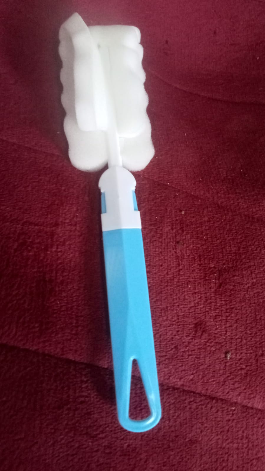 Sponge Cleaning Brush Kitchen Tool Bottle Soft Brush for Dishes| Cleaning Brush Cleaner with Plastic Long Handle, Soft Dish Washing Foam Cleaning Brushes For Cups Mugs Kettles Wine Glasses and Baby Bottles (1 Pc) - infinityexculsivestore.com