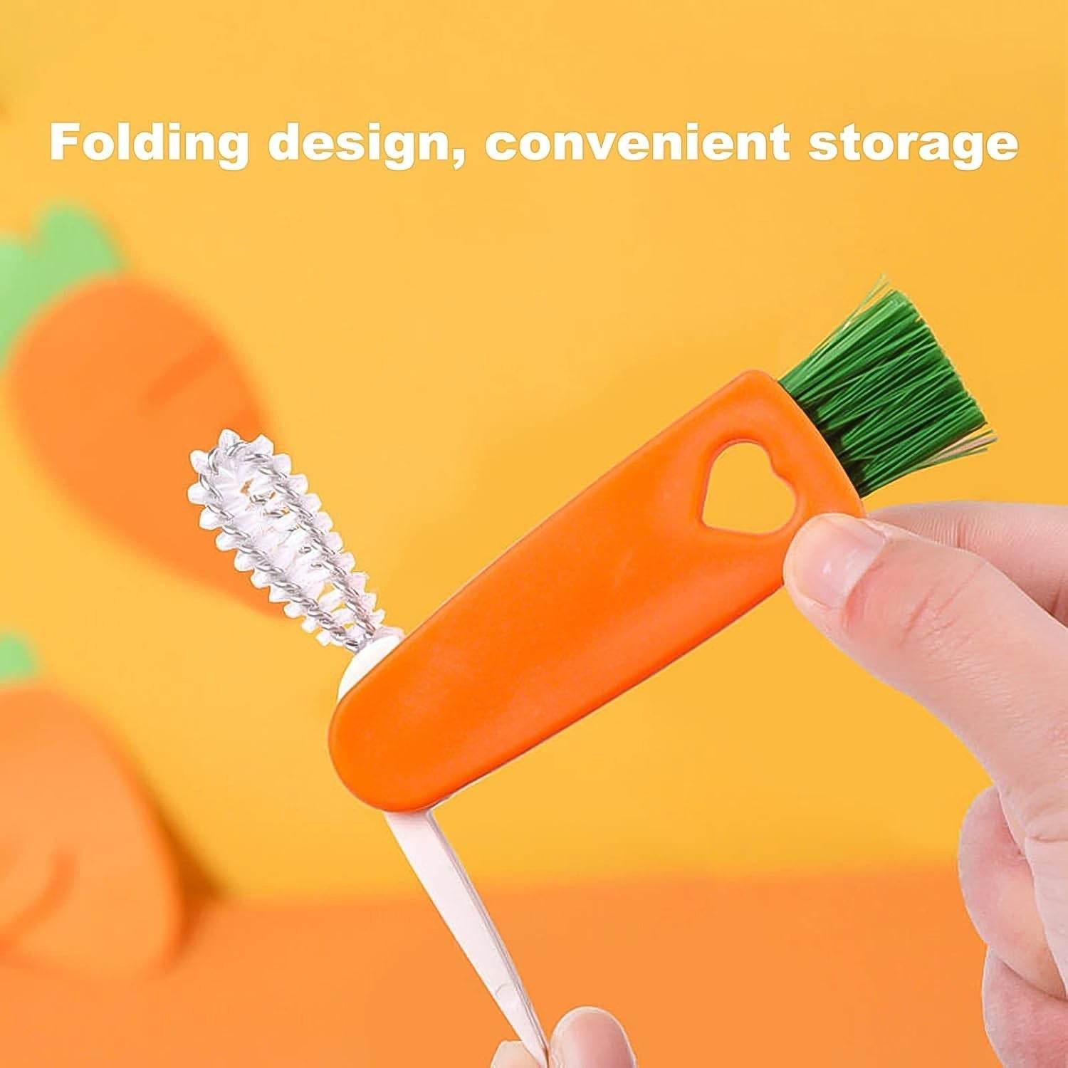 3 in 1 Multifunctional Cleaning Brush Mini Glass Cover Cleaning Brush Bottle Cleaning Brush Set Cup Cleaner Brush Bottle Cap Detail Brush for Bottle Cup Cover Lid Home Kitchen Washing Tool (1 Pc) - infinityexculsivestore.com