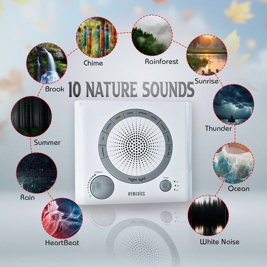 Sleep Therapy Noise Sound Therapy Machine with 8 High - Fidelity Soothing Sleeping , Anxiety , Stress Natural Sounds, Battery or Adaptor Charging Options, 3 Auto - Off Timer Option - infinityexculsivestore.com