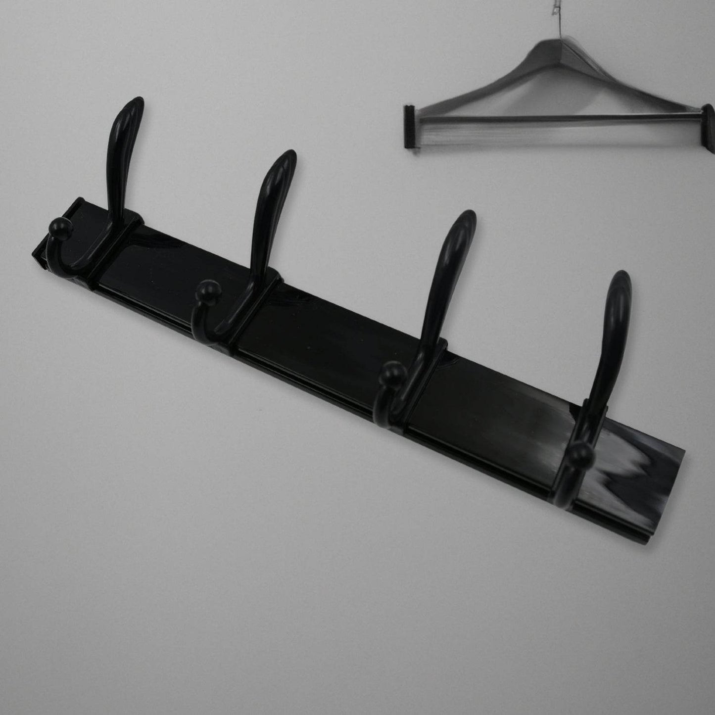 Cloth hanger, Wall Door Hooks Rail for Hanging Clothes for Hanging Hook Rack Rail, Extra Long Coat Hanger Wall Mount for Clothes, Jacket, Hats, 6 Hook With Eco-friendly Liquid Adhesive Glue - infinityexculsivestore.com