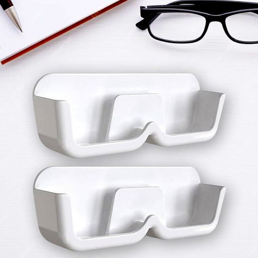 Wall Mount Sunglass Organizer Simple Space Saving Glasses Storage Box Eyewear Stand Holder for Showcase Bedroom Apartment With 2 pc Double Sided Adhesive Sticker (2 Pcs Set) - infinityexculsivestore.com