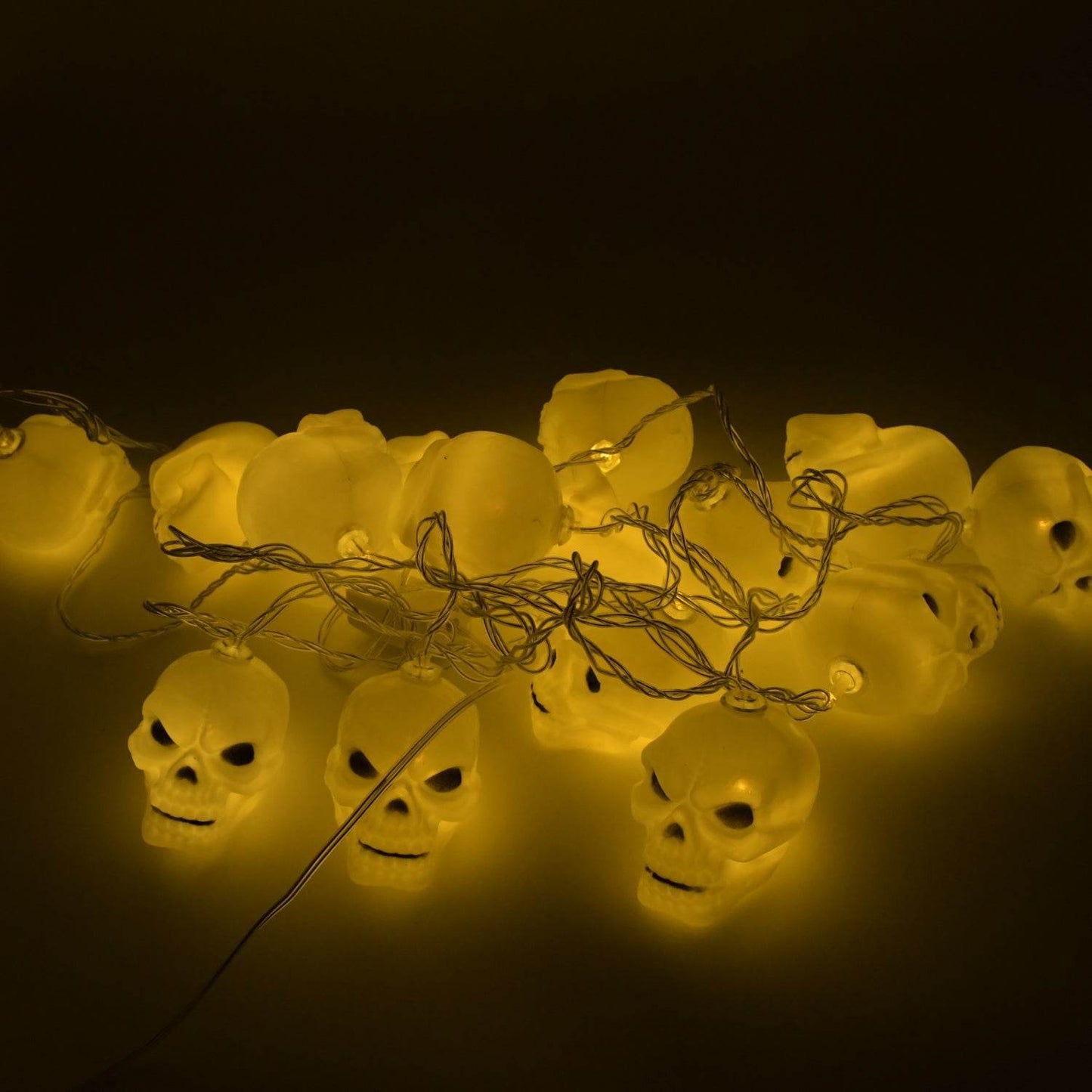 Halloween Decoration Outdoor Indoor Skeleton Head Skulls String Light Set Blow Mold, Decoration Lights Fairy Lights Led Garlands Halloween Decor Garland Decor Wreath Pumpkin - infinityexculsivestore.com